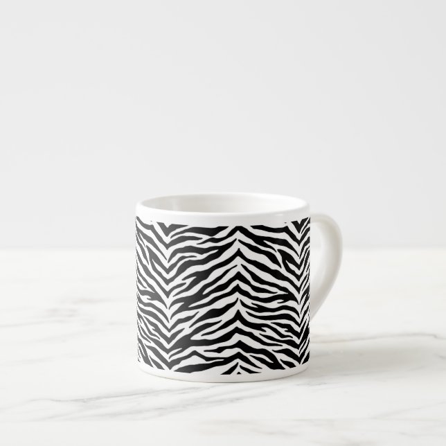 Espresso Mug-Zebra Print Cup (Front Right)