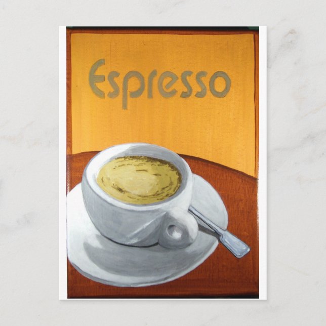 Espresso Painting Print Postcard (Front)