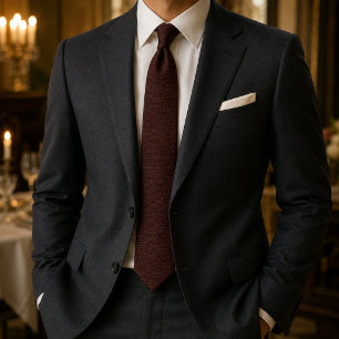 Espresso Pebble Micro Texture Tie