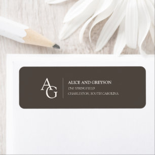 Espresso Script Classic Minimalist Wedding Address