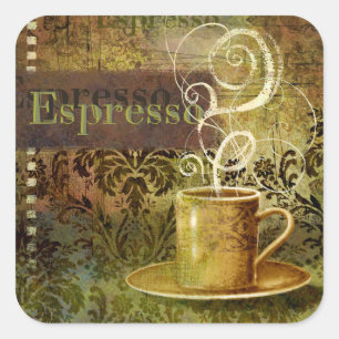 Espresso Square Sticker