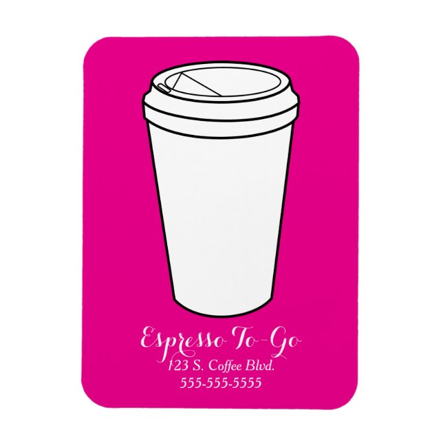 Espresso To-Go Business plum Magnet (Vertical)