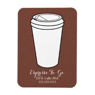Espresso To-Go Business rust faux flannel Magnet