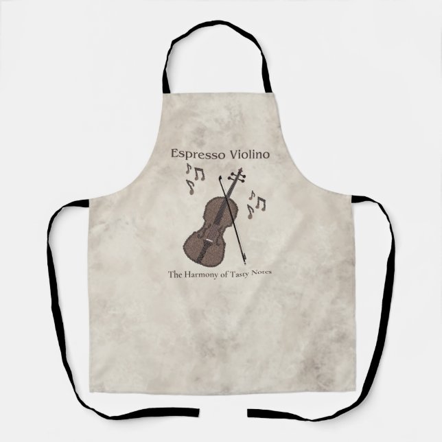 Espresso Violino-Coffee bean Violin-Apron Apron (Front)