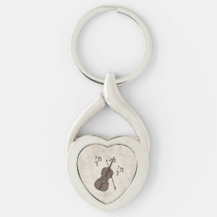 Espresso Violino-Violin created with coffee beans- Key Ring
