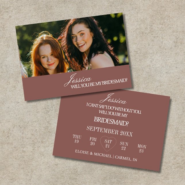Espresso Will You Be My Bridesmaid Proposal Card (Espresso Will You Be My Bridesmaid Proposal Card)