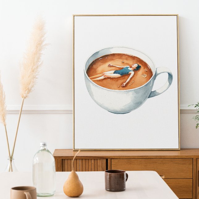 Espresso Woman Soak Watercolor Poster (Creator Uploaded)