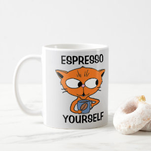 ESPRESSO YOURSELF Coffee Pun Humourous Mug