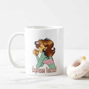Espresso Yourself Cute Coffee Design Mug