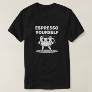 Espresso Yourself Cute Kawaii Coffee Lover Pun T-Shirt