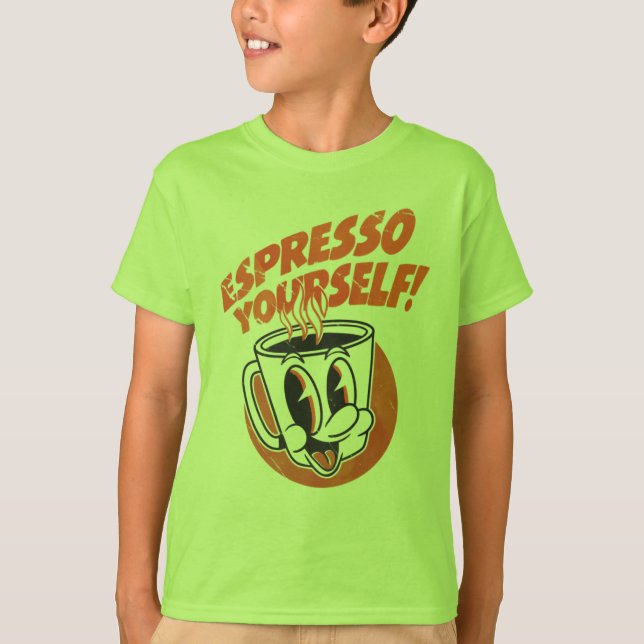 Espresso Yourself Funny Coffee Lover T-Shirt (Front)