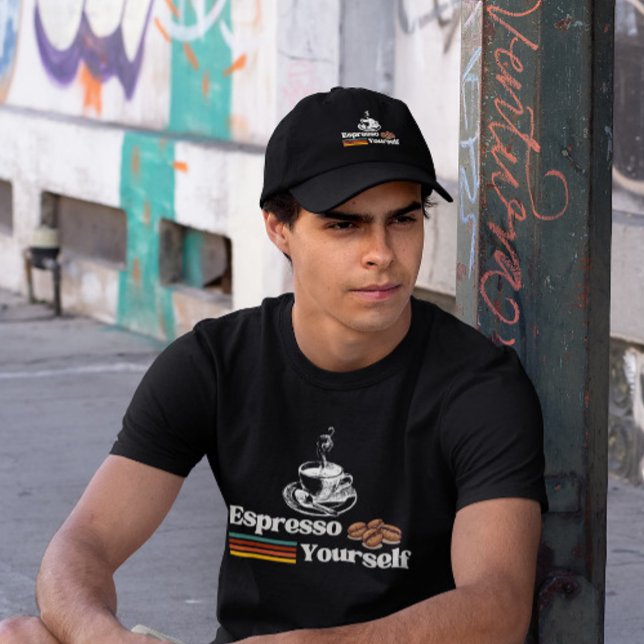 Espresso Yourself Retro Coffee Design T-Shirt (Creator Uploaded)