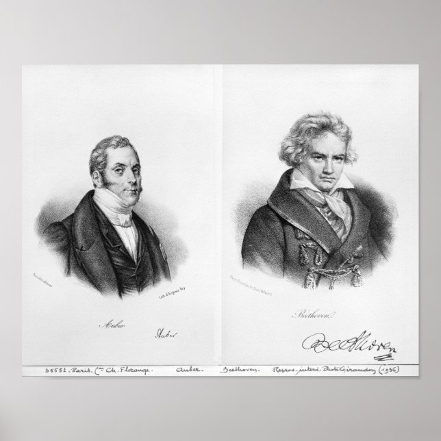 Esprit Auber  and Ludwig van Beethoven Poster (Front)