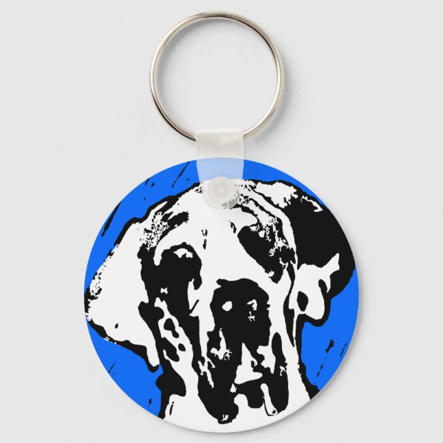 Esra Harlekin Great Dane Key Ring (Front)