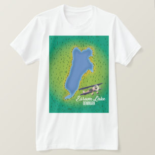 Esrum Lake Denmark travel map T-Shirt