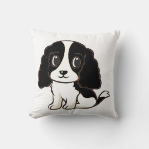 ess black white cartoon cushion