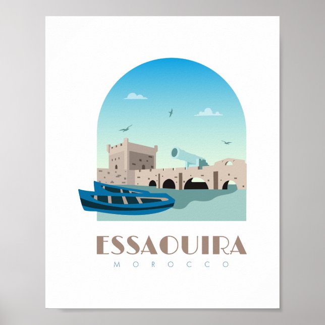 Essaouira city morocco Skyline Poster (Front)