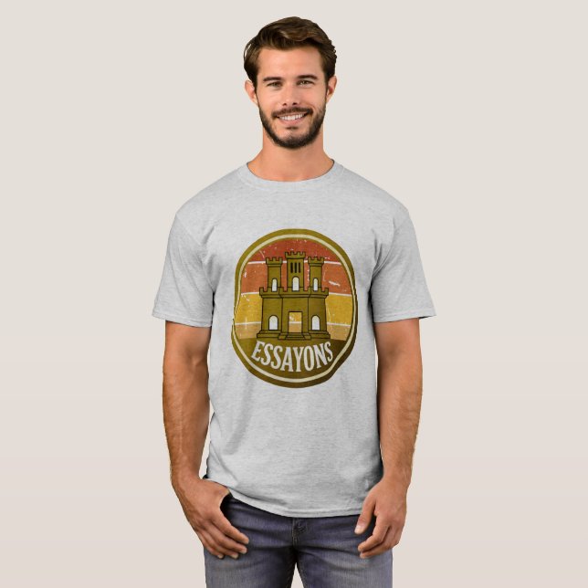 Essayons Engineer Castle Retro T‑Shirt T-Shirt (Front Full)