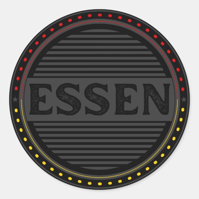 Essen City Pride Emblem – German Identity Classic Round Sticker (Front)