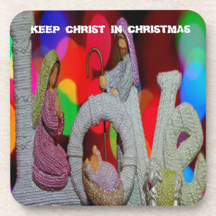 Essence of Christmas With Love of Nativity Scene Coaster