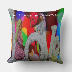 Essence of Christmas With Love of Nativity Scene Cushion