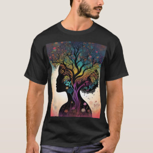 **"Essence of Earth: Abstract Lady Mother Nature"* T-Shirt