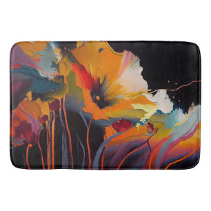 Essence Of The Garden – Abstract Floral Expression Bath Mat
