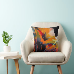 Essence Of The Garden – Abstract Floral Expression Cushion