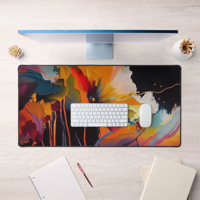 Essence Of The Garden – Abstract Floral Expression Desk Mat (Office 1)
