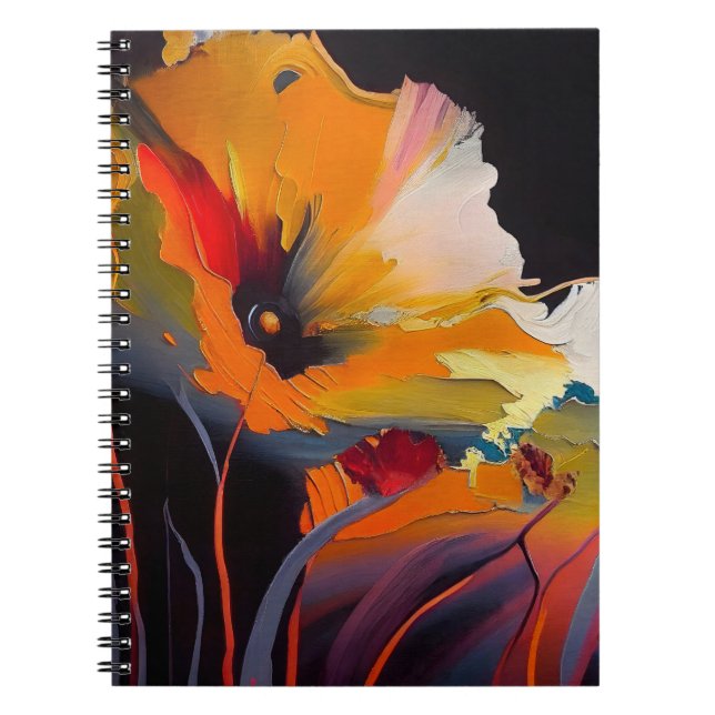 Essence Of The Garden – Abstract Floral Expression Notebook (Front)