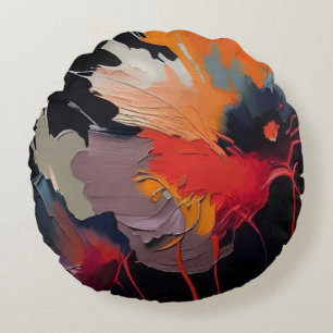 Essence Of The Garden I – Nocturnal Expression Round Cushion