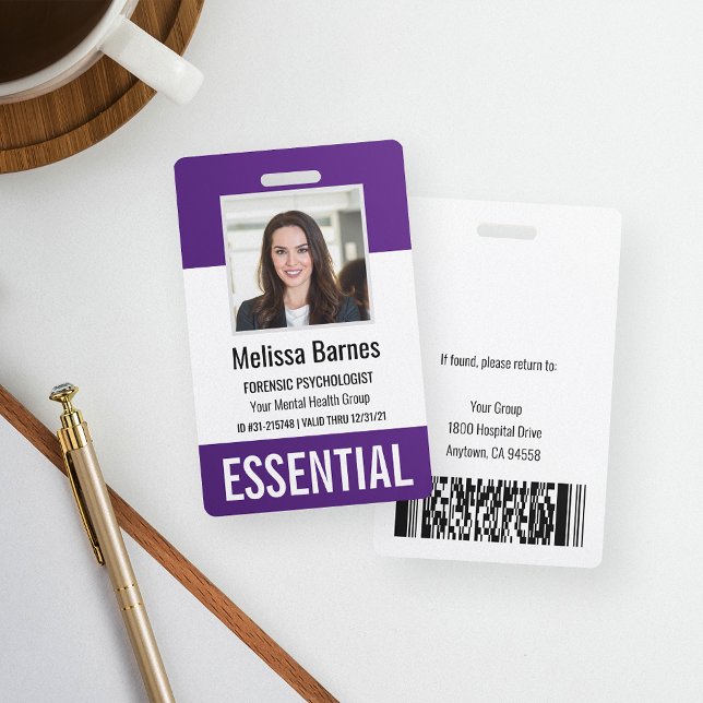 Essential Employee Photo ID Security Badge (Creator Uploaded)