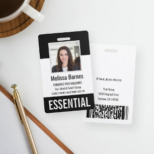 Essential Employee Photo ID Security ID Badge
