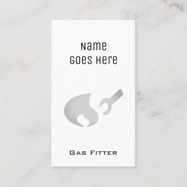 "Essential" Gas Fitter Business Cards (Front)