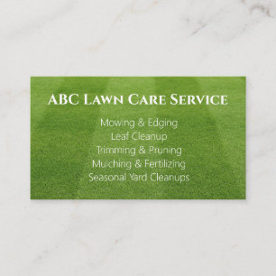 Essential Green Lawn Care  Business Card