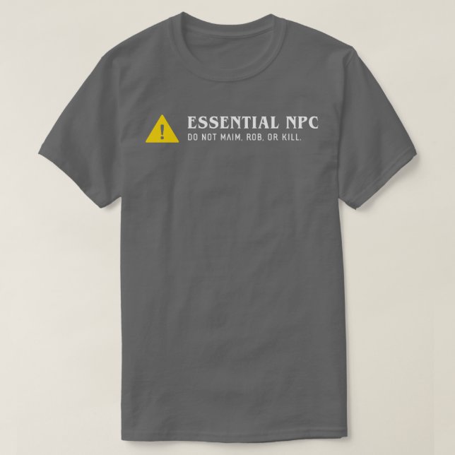 Essential NPC Funny RPG T-Shirt (Design Front)
