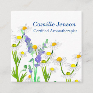 Essential Oil Certified Aromatherapist Custom  Square Business Card