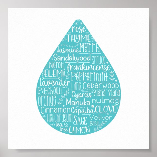 Essential Oil Drop Poster (Front)