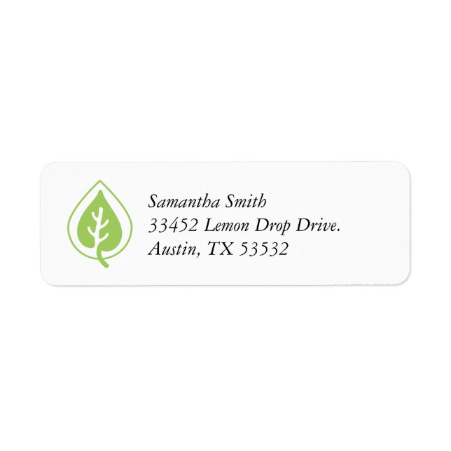 Essential Oil Leaf Logo Business Address (Front)