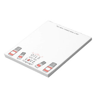 Essential Oils Are My Love Language Coral Peach Notepad