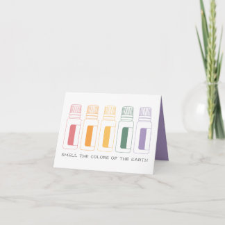 Essential Oils Bottles Thank You Customer Card