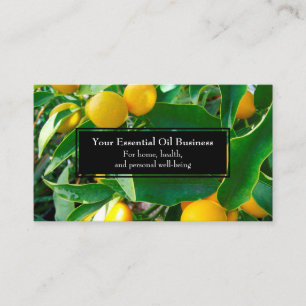Essential Oils Business Lemon Wellness Card