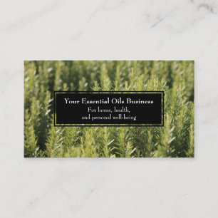 Essential Oils Business Rosemary Herbal Wellness Card
