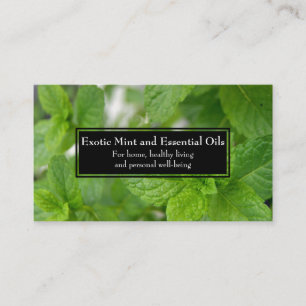 Essential Oils Business Wellness Holistic Mint Card