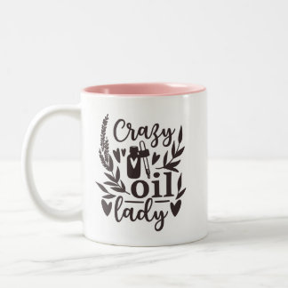 Essential Oils - Crazy Oil Lady - Mug, 325 ml Two-Tone Coffee Mug