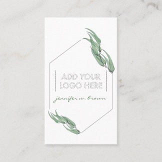 Essential Oils Eucalyptus Custom Logo green floral Business Card