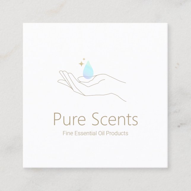 Essential Oils Fragrance Aromatherapy Square Business Card (Front)