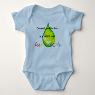 Essential Oils head to toe green drop Baby Bodysuit