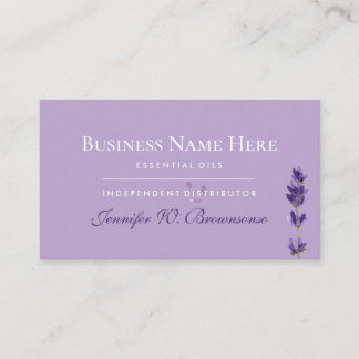 essential oils Lavender Purple Business Card
