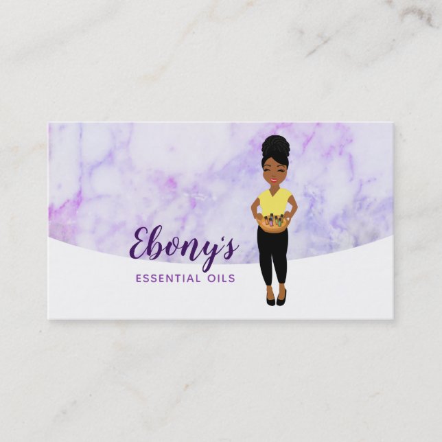 Essential Oils logo business Cards (Front)